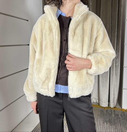 Judith - Bomber Donna Beige Effetto Morbido