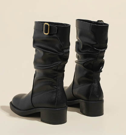 Lavinia - Stivali Donna Biker con Tacco Eleganti