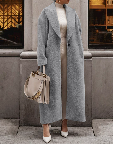 Laura - Cappotto lungo elegante da donna bianco