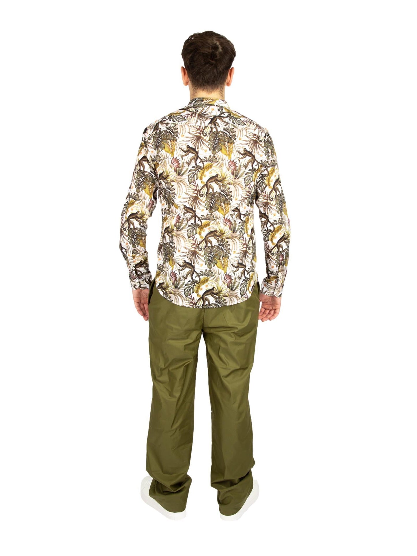 Romerino - Camicia Gianni Lupo Coreana Floreale Uomo Moderna