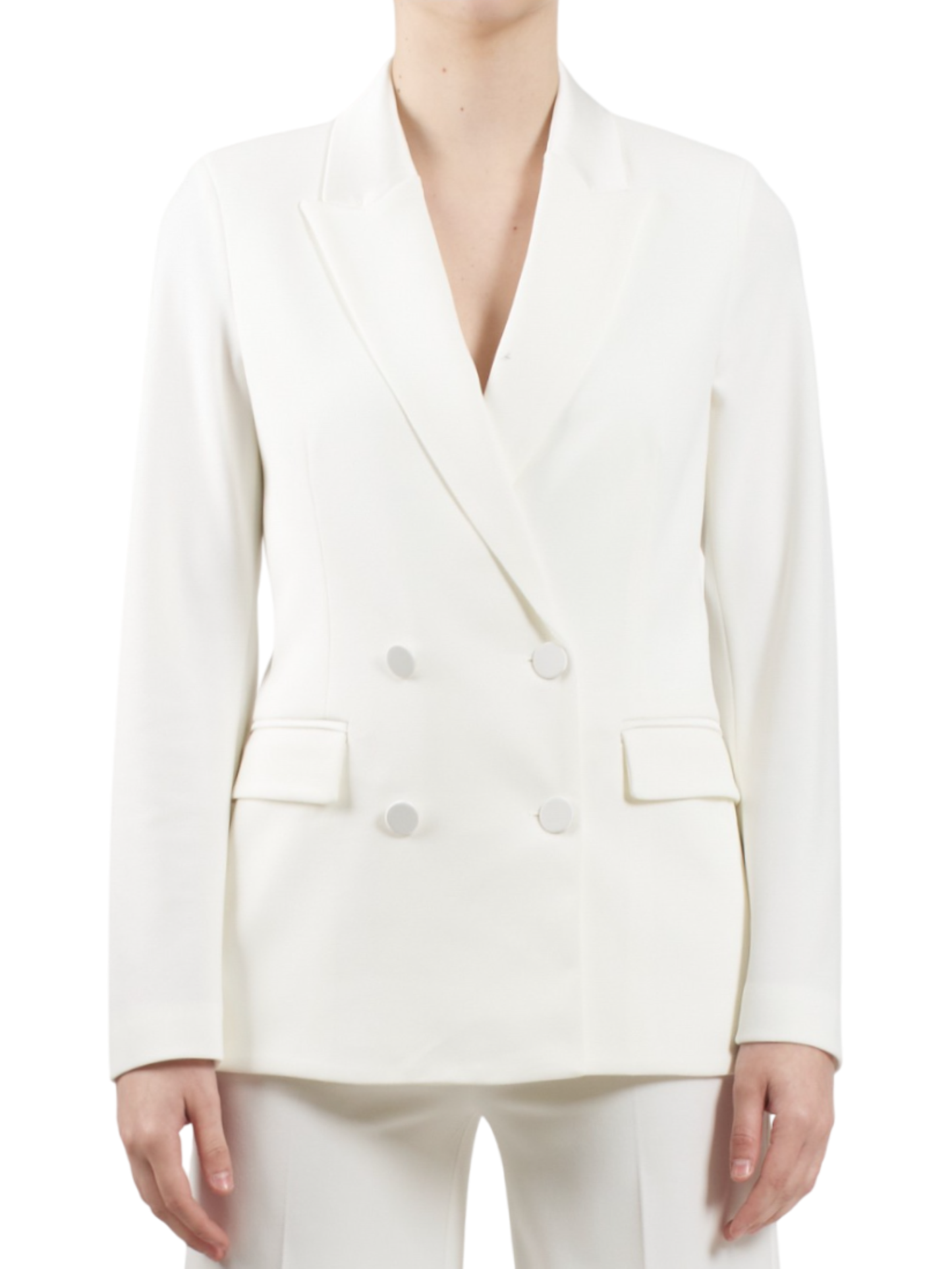 Teodoro - Blazer Doppiopetto Vicolo Elegante Panna Donna