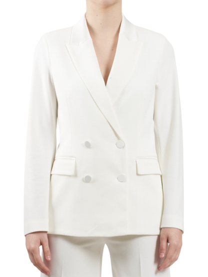 Teodoro - Blazer Doppiopetto Vicolo Elegante Panna Donna