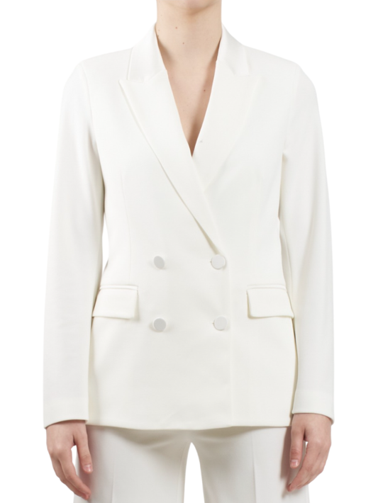 Teodoro - Blazer Doppiopetto Vicolo Elegante Panna Donna
