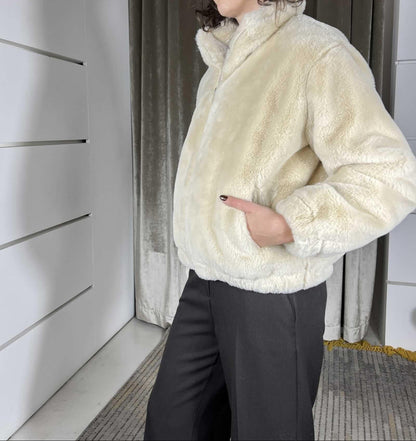 Judith - Bomber Donna Beige Effetto Morbido