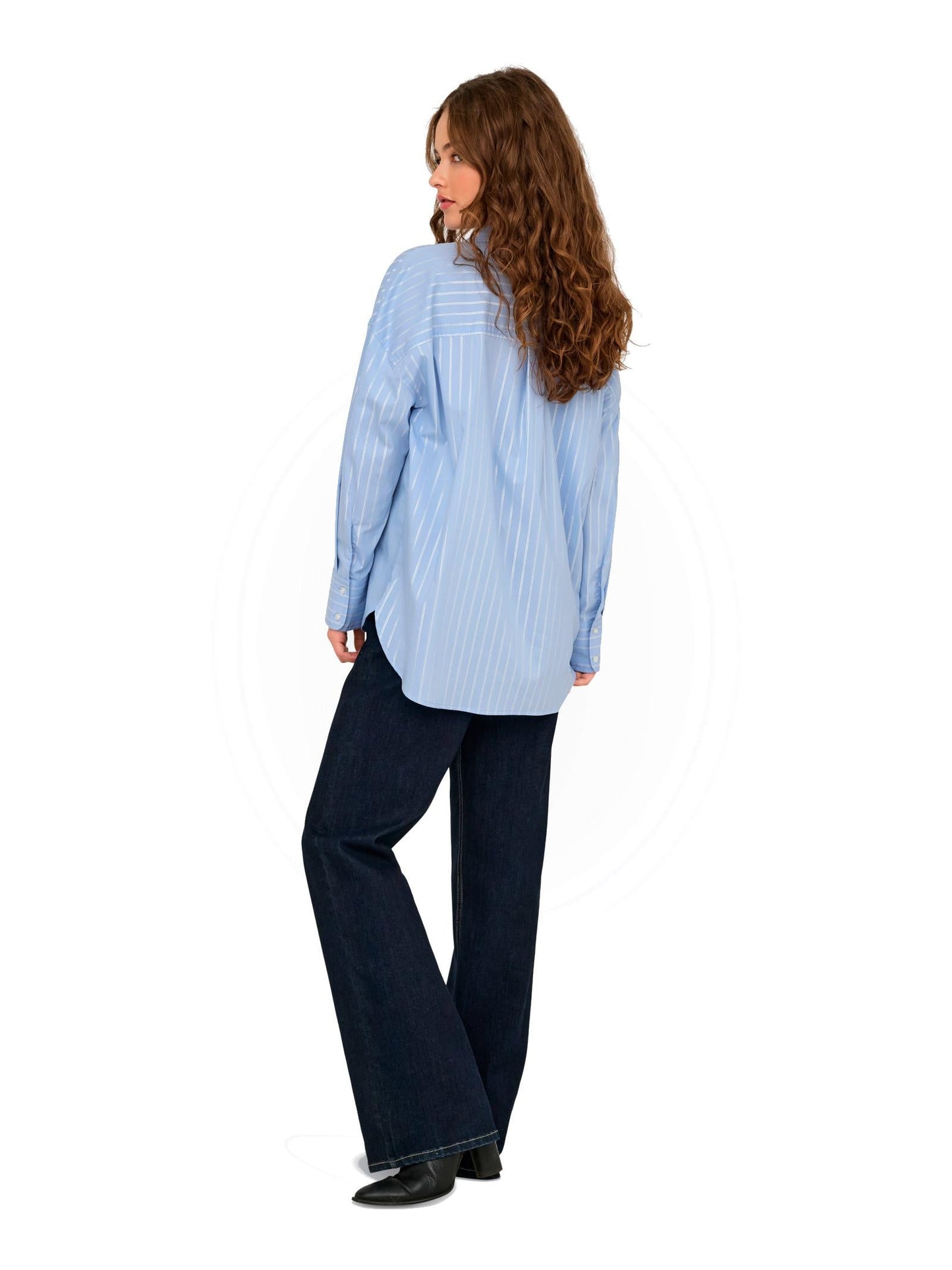 Quineta - Camicia JDY Mio Celeste Righe Donna Moderna