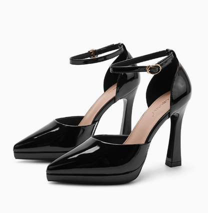 Elvira – Décolleté donna plateau tacco cinturino caviglia