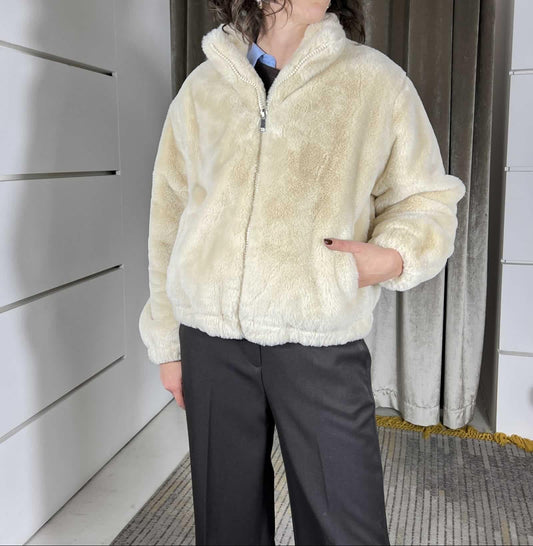 Judith - Bomber Donna Beige Effetto Morbido