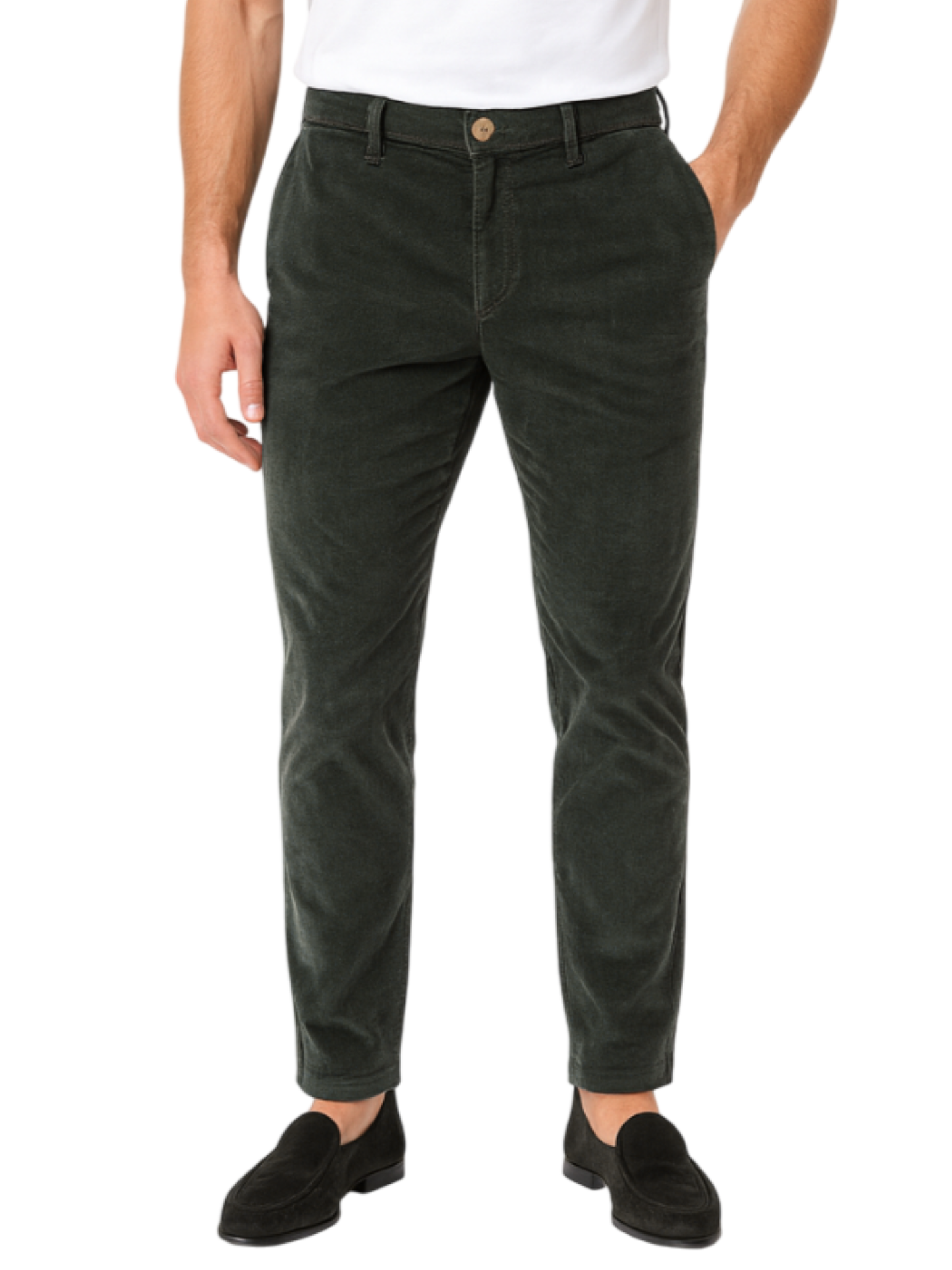 Roberto - Pantaloni Uomo Slim Grigio Eleganti Moderni