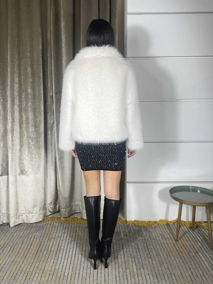 Jemma - Cappotto Corto Donna Vanilla Elegante