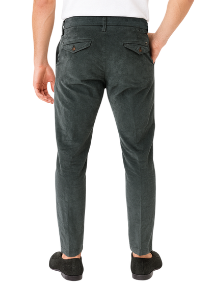Roberto - Pantaloni Uomo Slim Grigio Eleganti Moderni
