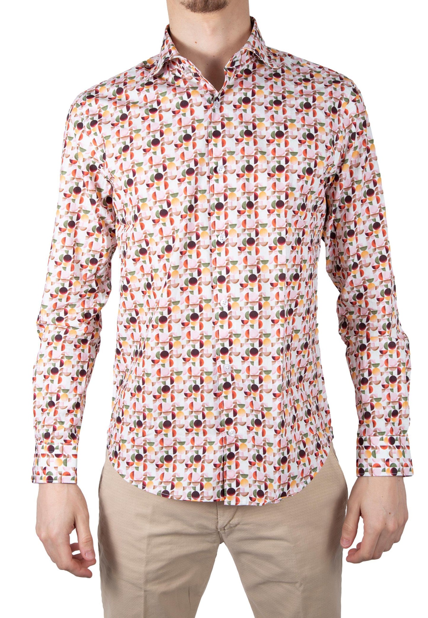 Romolino - Camicia Alessandro Lamura Sabbia Manica Lunga