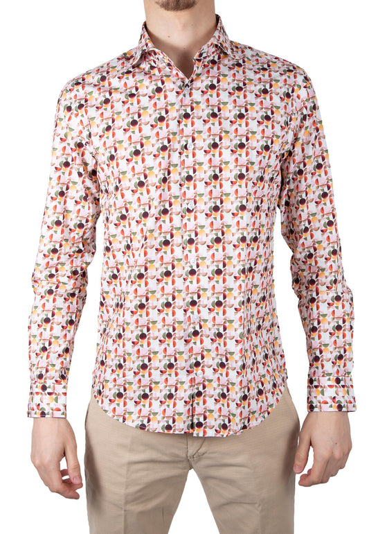Romolino - Camicia Alessandro Lamura Sabbia Manica Lunga