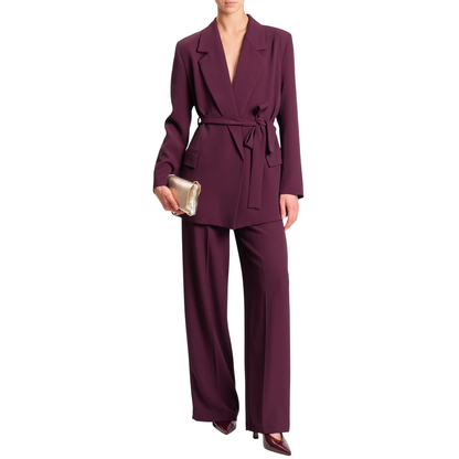 Renilde - Blazer Vicolo Con Cintura Prugna Elegante