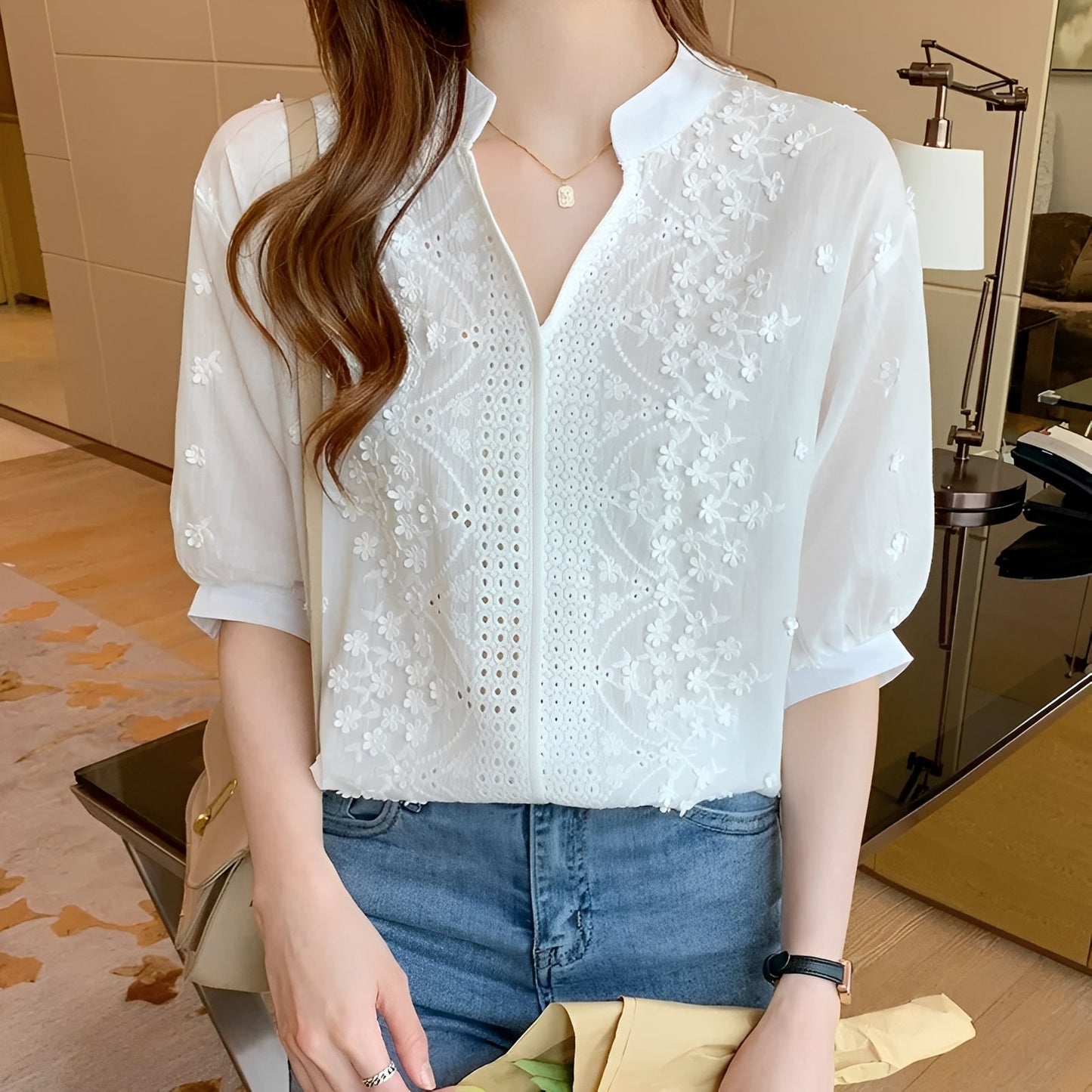 Camilla – Camicia Bianca Chic E Confortevole