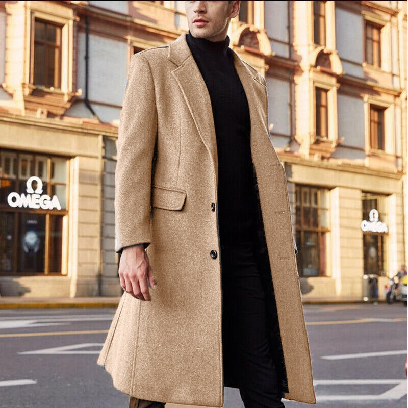 Guido - Cappotto Lungo Uomo Collo Rovesciato