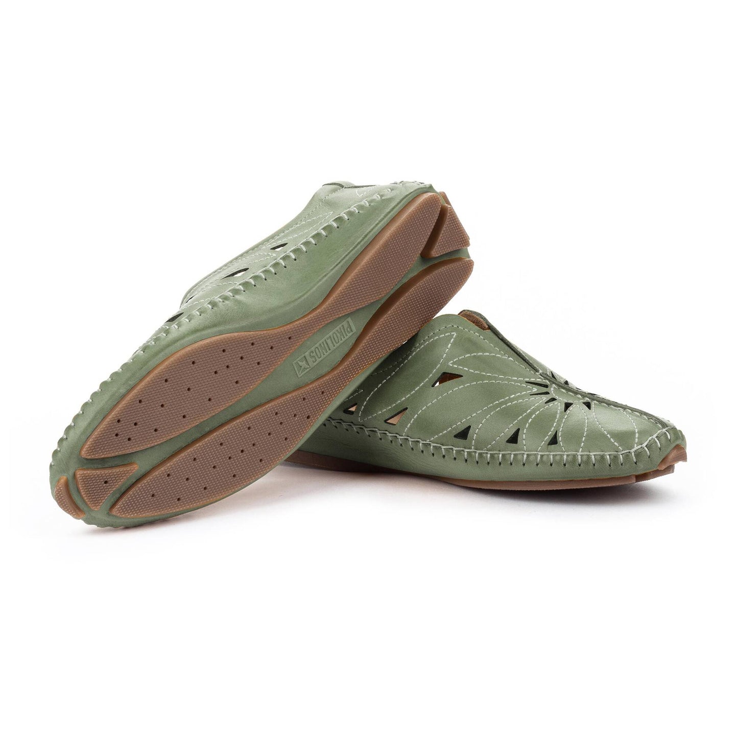 Rexira - Loafer Estivo Donna Verde Traforato Moderno Fresco