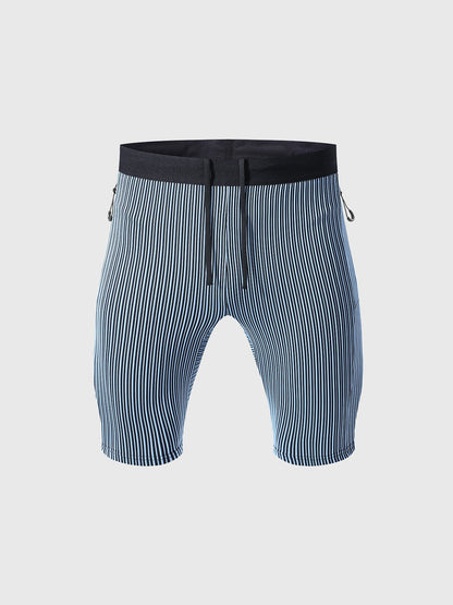 Raimondo - Shorts Running Uomo Compressione Zip Tasche Moderni