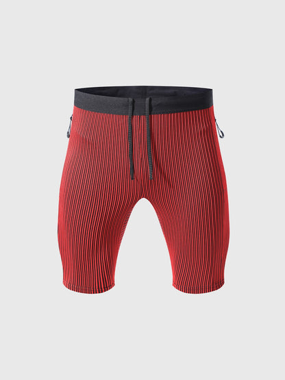 Raimondo - Shorts Running Uomo Compressione Zip Tasche Moderni