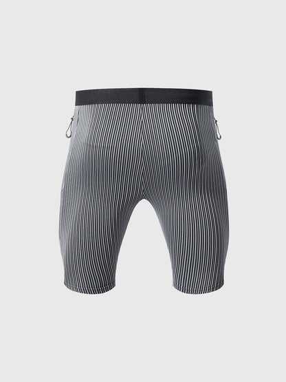 Raimondo - Shorts Running Uomo Compressione Zip Tasche Moderni