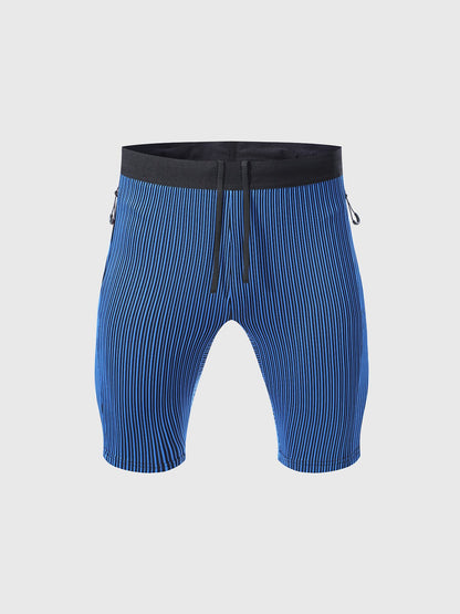 Raimondo - Shorts Running Uomo Compressione Zip Tasche Moderni