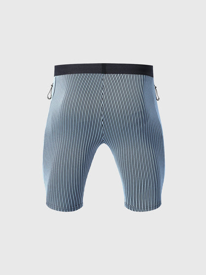 Raimondo - Shorts Running Uomo Compressione Zip Tasche Moderni