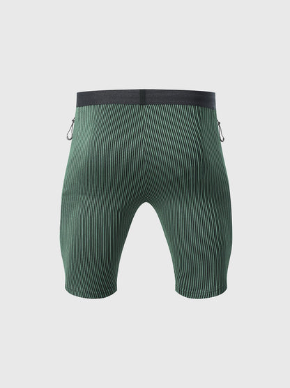 Raimondo - Shorts Running Uomo Compressione Zip Tasche Moderni