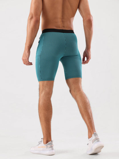 Raimondo - Shorts Running Uomo Compressione Zip Tasche Moderni