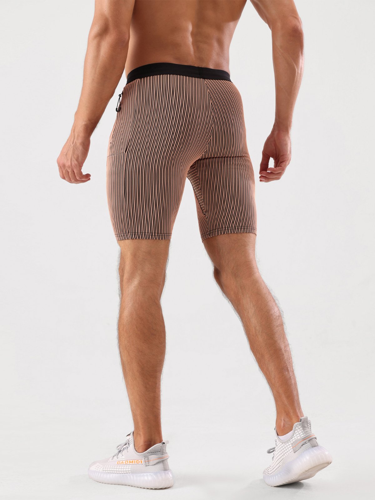 Raimondo - Shorts Running Uomo Compressione Zip Tasche Moderni