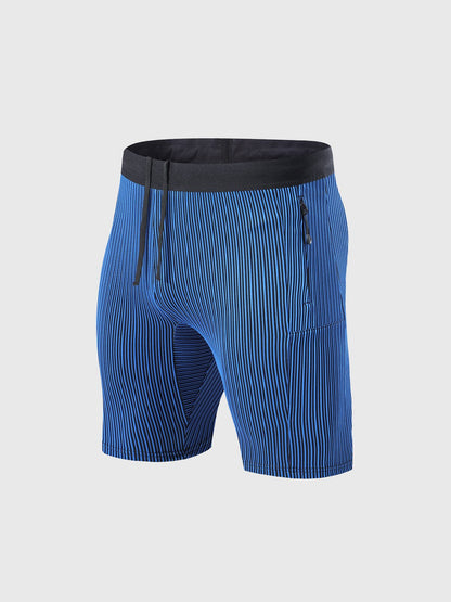 Raimondo - Shorts Running Uomo Compressione Zip Tasche Moderni