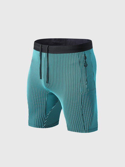 Raimondo - Shorts Running Uomo Compressione Zip Tasche Moderni