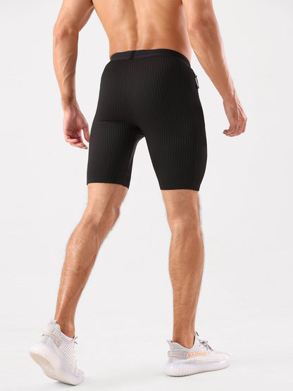 Raimondo - Shorts Running Uomo Compressione Zip Tasche Moderni