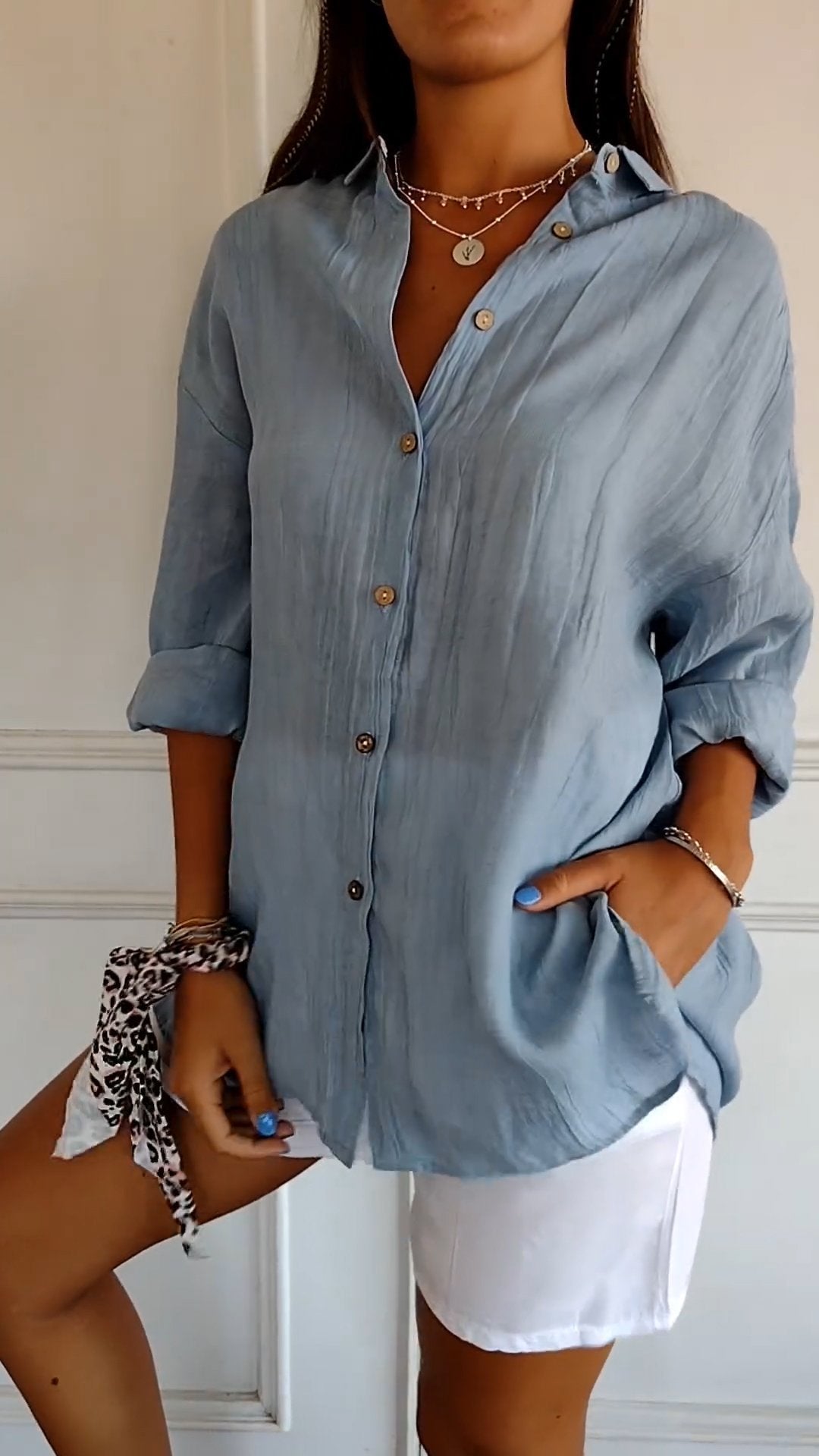 Ubalda – Camicia Con Bottoni Dal Design Fresco E Moderno