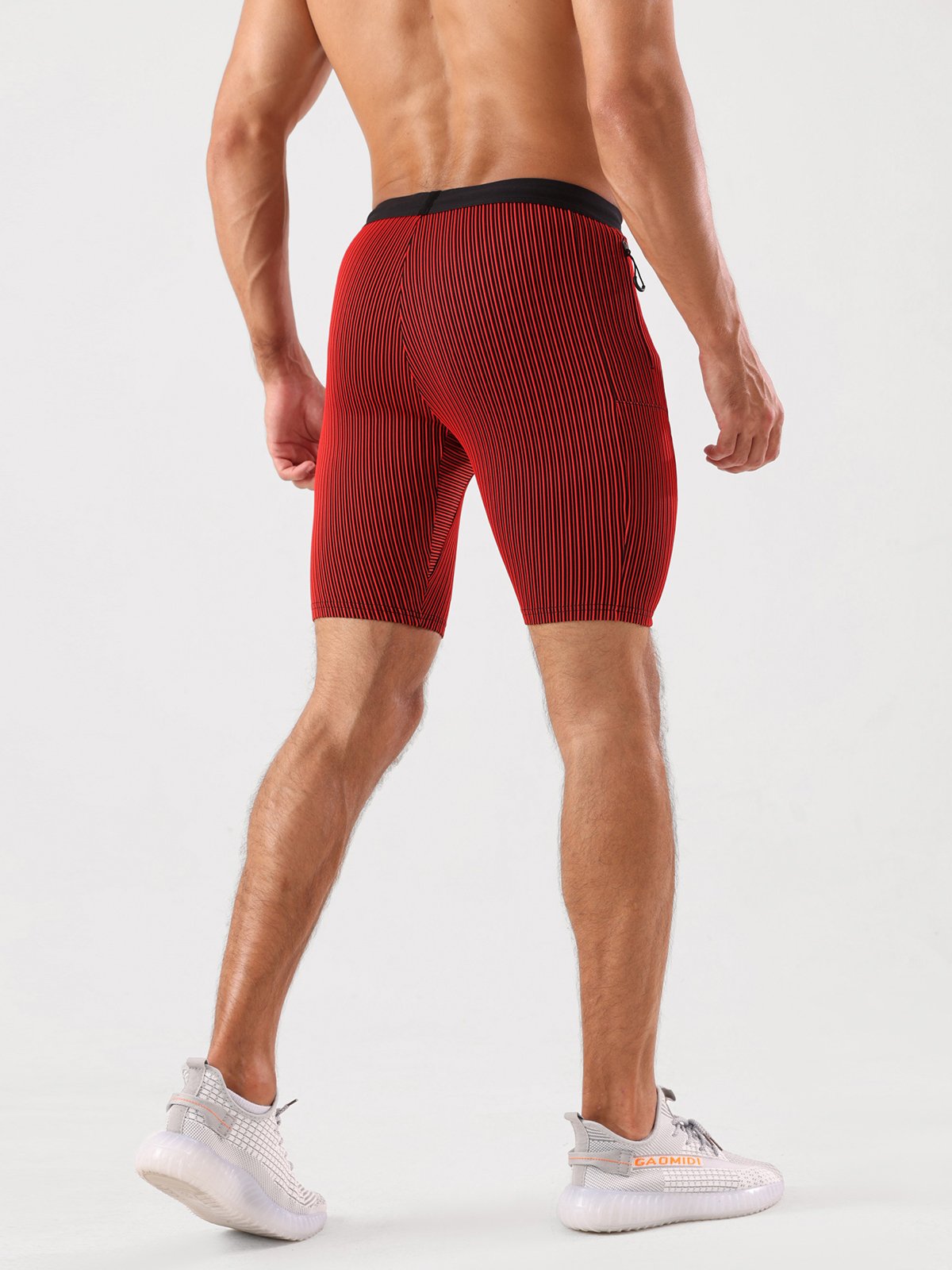 Raimondo - Shorts Running Uomo Compressione Zip Tasche Moderni