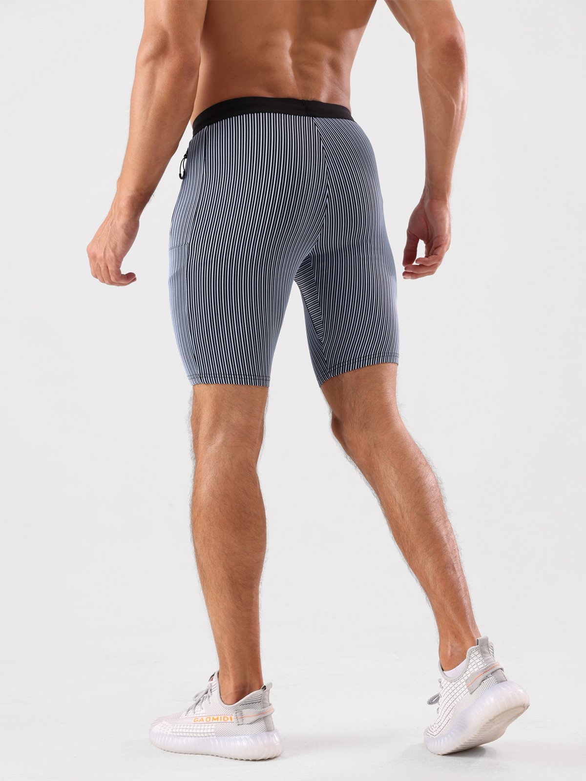 Raimondo - Shorts Running Uomo Compressione Zip Tasche Moderni