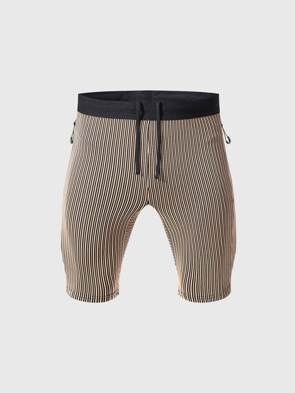 Raimondo - Shorts Running Uomo Compressione Zip Tasche Moderni