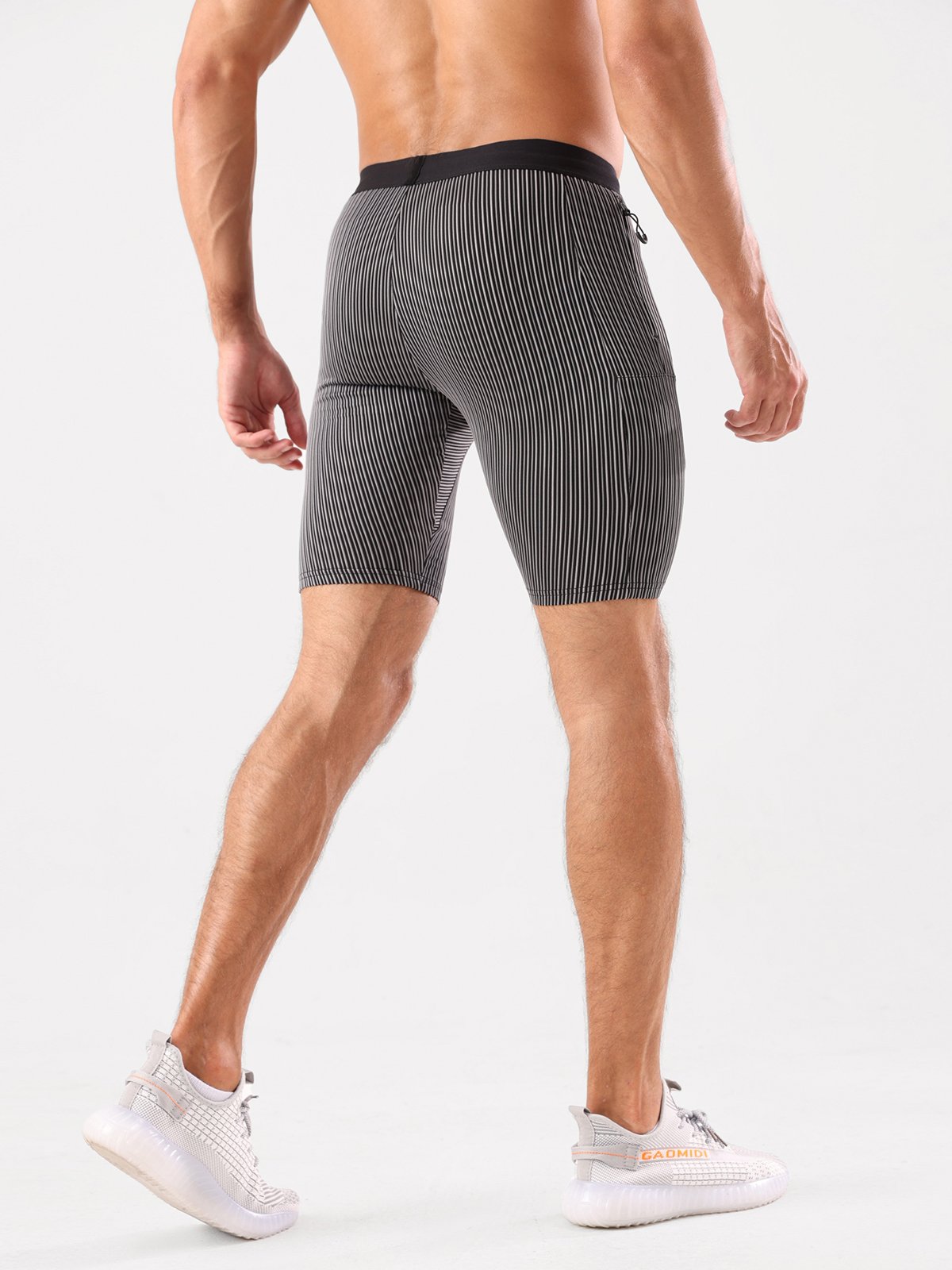 Raimondo - Shorts Running Uomo Compressione Zip Tasche Moderni