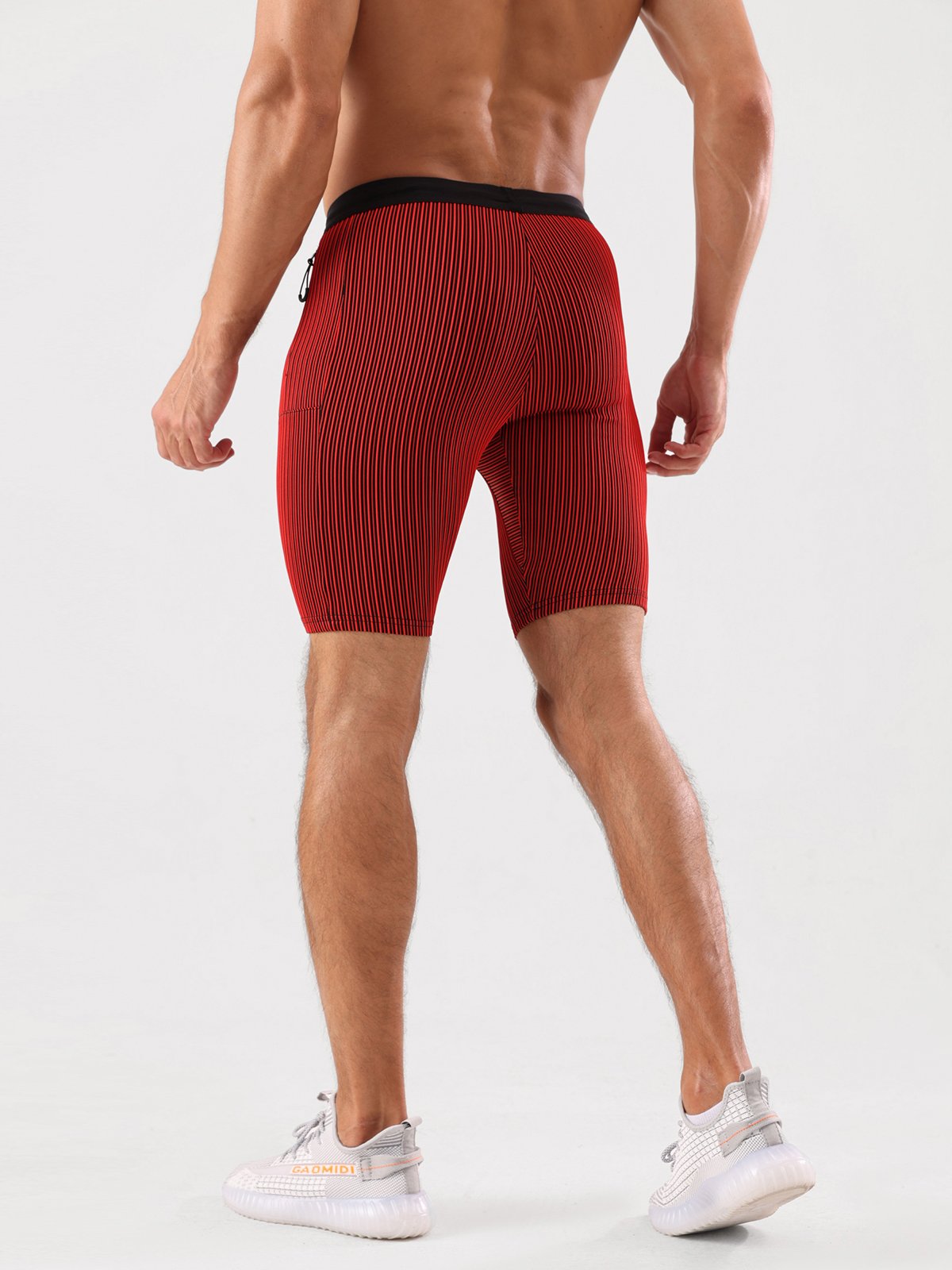 Raimondo - Shorts Running Uomo Compressione Zip Tasche Moderni