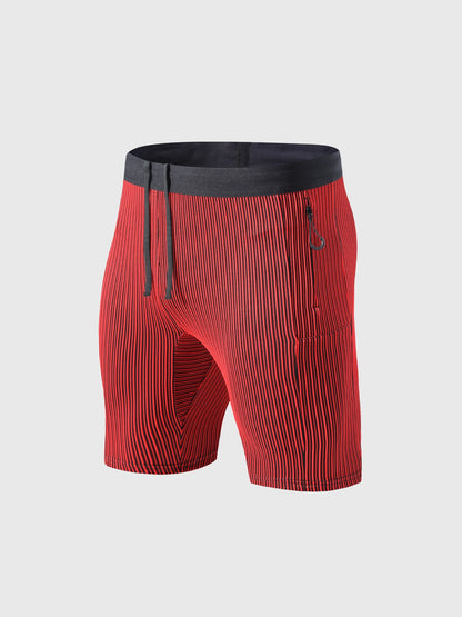 Raimondo - Shorts Running Uomo Compressione Zip Tasche Moderni