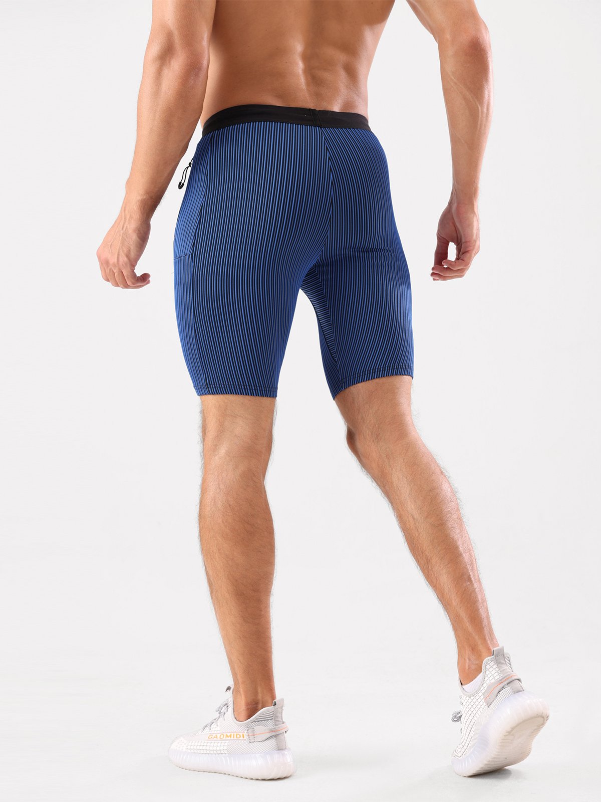 Raimondo - Shorts Running Uomo Compressione Zip Tasche Moderni