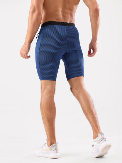 Raimondo - Shorts Running Uomo Compressione Zip Tasche Moderni