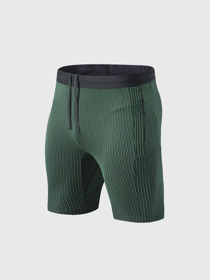 Raimondo - Shorts Running Uomo Compressione Zip Tasche Moderni