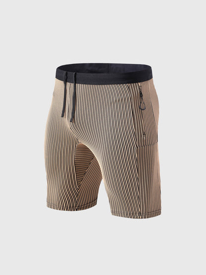 Raimondo - Shorts Running Uomo Compressione Zip Tasche Moderni