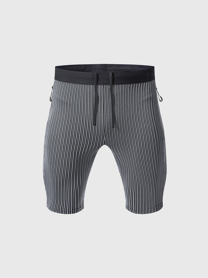 Raimondo - Shorts Running Uomo Compressione Zip Tasche Moderni