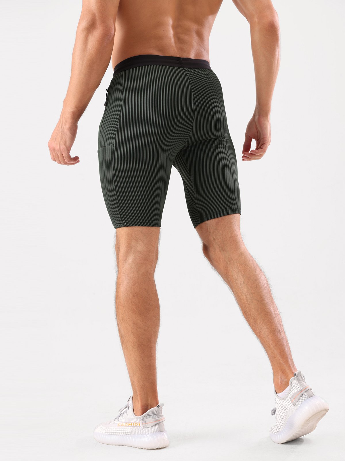Raimondo - Shorts Running Uomo Compressione Zip Tasche Moderni