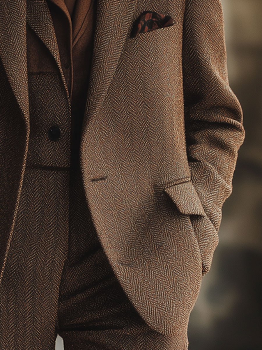 Tommina - Blazer Casual Tasca a Spina di Pesce