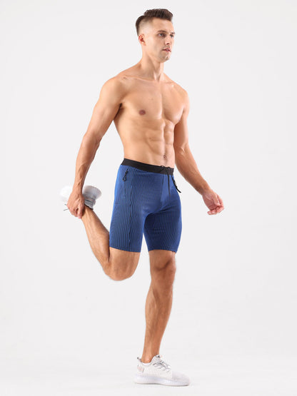 Raimondo - Shorts Running Uomo Compressione Zip Tasche Moderni