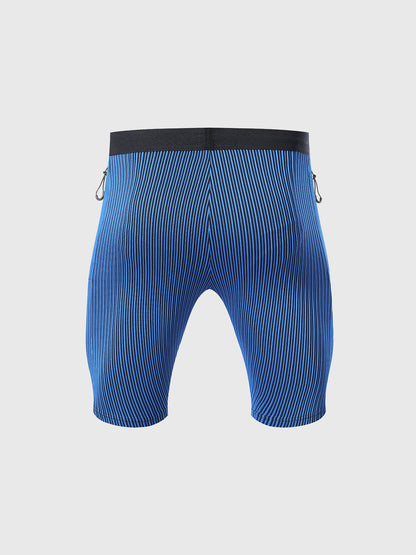 Raimondo - Shorts Running Uomo Compressione Zip Tasche Moderni