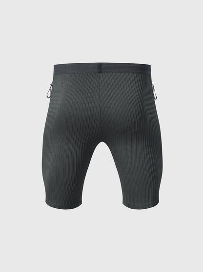Raimondo - Shorts Running Uomo Compressione Zip Tasche Moderni