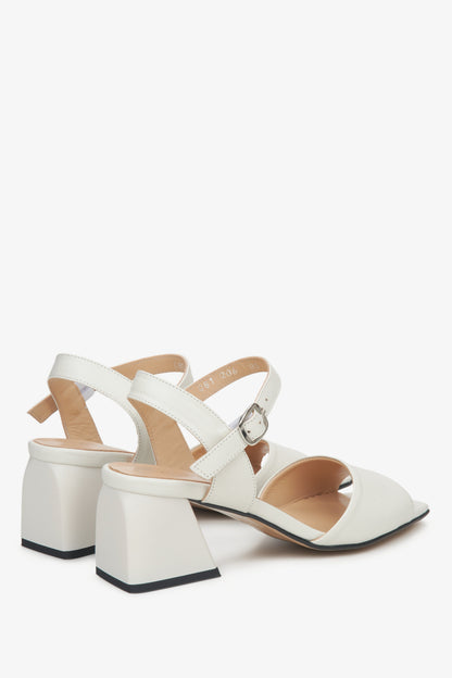 Antonina - Sandali Beige Eleganti Con Tacco Donna