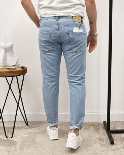 Isacco - Jeans Regular Fit Lavaggio Chiaro Uomo
